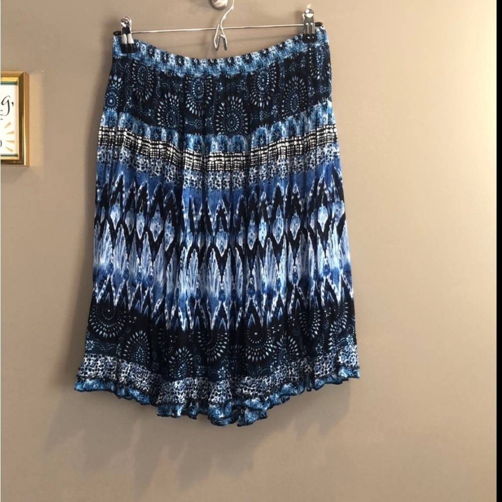 Dress Barn Pull-On Double Ruffle Skirt Small
